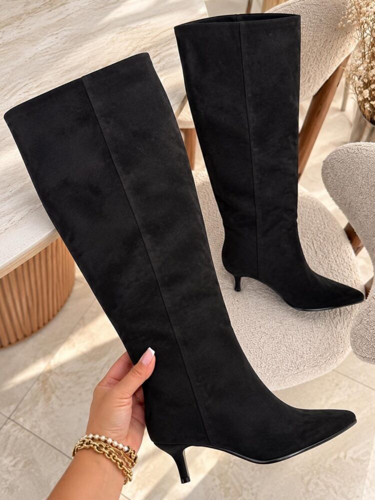 Trendy suede ankle boots