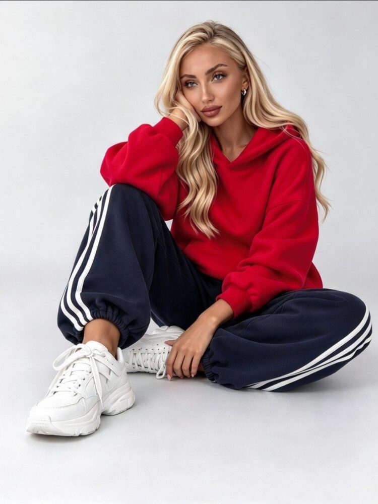 Joy striped streetwear trousers