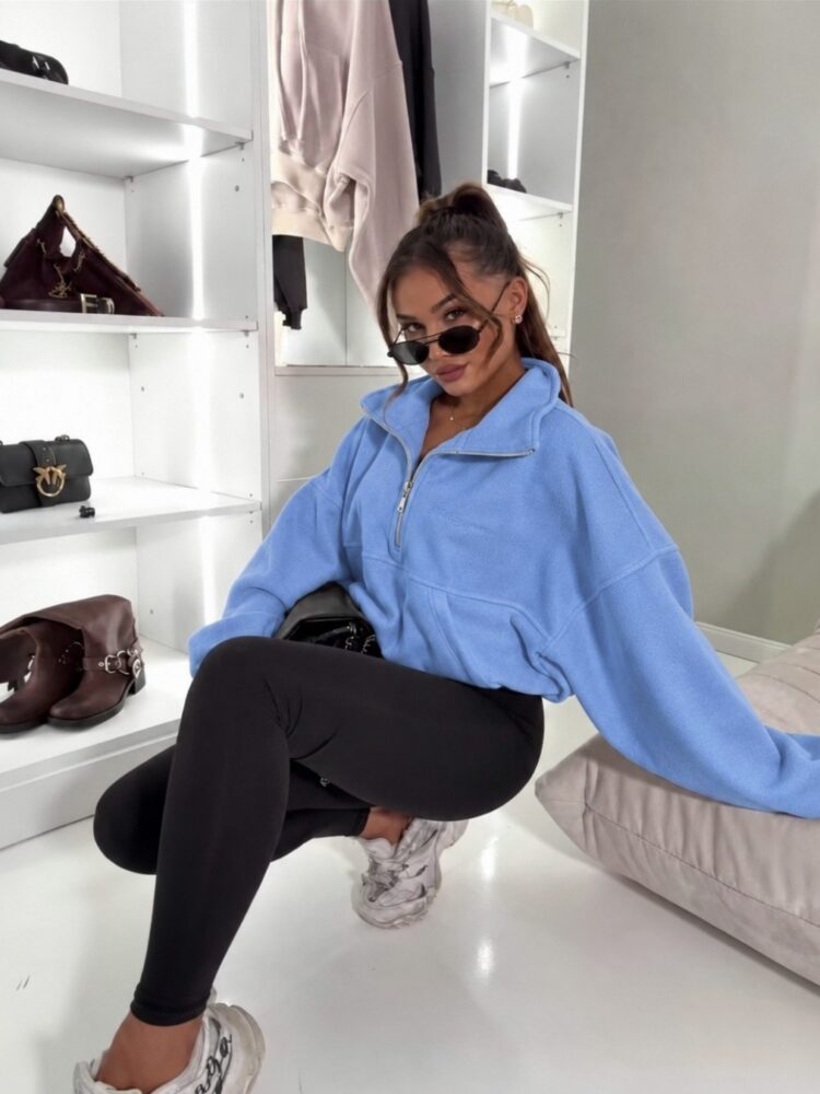 Millagro fleece top with zip