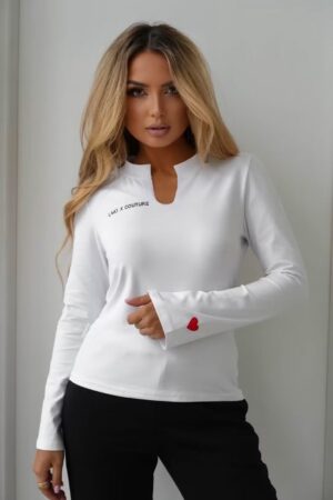 Bluzka LAKI serduszko biała