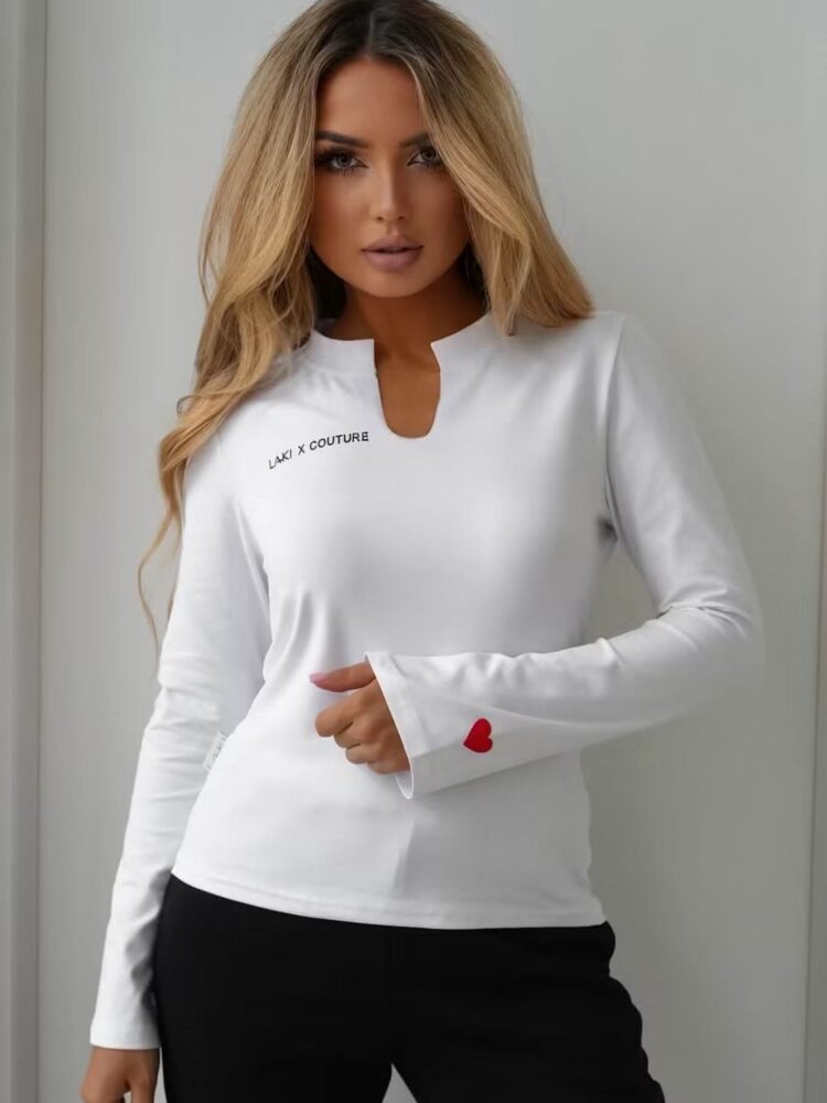 Bluzka LAKI serduszko biała