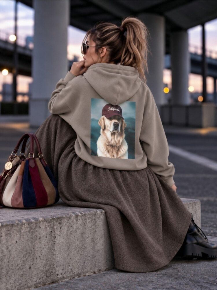 Bluza kaptur aplikacja na plecach
